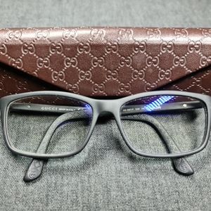 Matte black Gucci eyeglasses